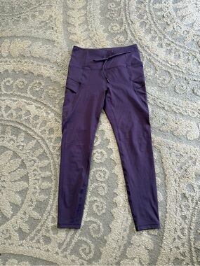 Spyder Purple High-Waist Drawstring Leggings